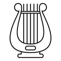 Harp icon outline vector. Irish lyre vector
