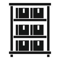 Parcel food storage icon, simple style vector