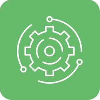 Automate Line Round Corner Background Icons vector