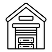 Data Warehouse Line Icon vector