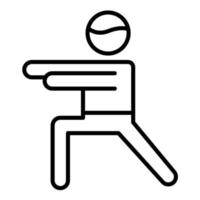 Warrior Pose Line Icon vector