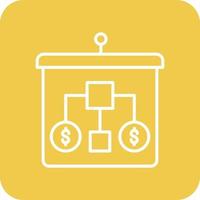 Planning Line Round Corner Background Icons vector