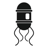 Nanotechnology scientist icon, simple style vector