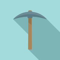 Pickaxe icon, flat style vector