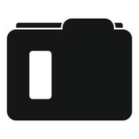 Carton folder icon, simple style vector