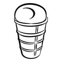 Sundae in glass icon, outline style vector