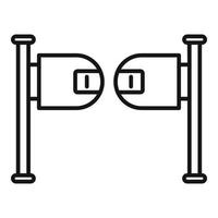 Access turnstile icon, outline style vector