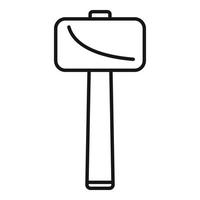 Sledge hammer icon, outline style vector