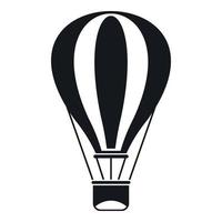 Hot air balloon icon, simple style vector