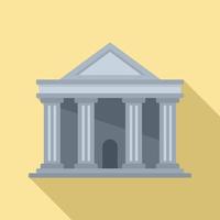 Bank compensation icon, flat style vector