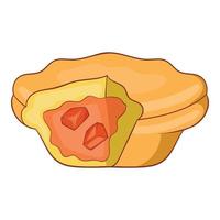 Australia meat pie icon, cartoon style vector