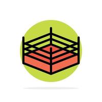 Boxing Ring Wrestling Abstract Circle Background Flat color Icon vector