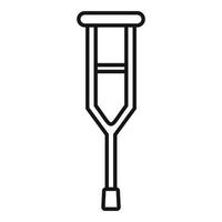 Medical crutches icon, outline style vector