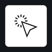 Cursor clicks icon, simple style vector