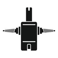 Tire fitting stand icon, simple style vector