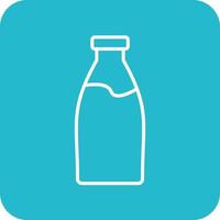 Milk Bottle Line Round Corner Background Icons vector