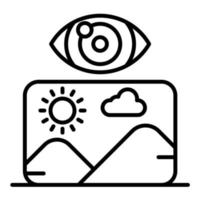 Visual Acuity Line Icon vector