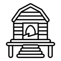 Chicken Coop Line Icon vector