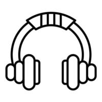 icono de línea de auriculares vector