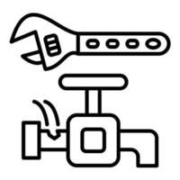 Plumbing Line Icon vector