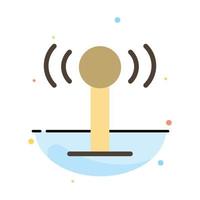 Service Signal Wifi Abstract Flat Color Icon Template vector