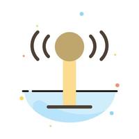 Service Signal Wifi Abstract Flat Color Icon Template vector