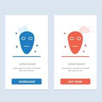 Alien Galaxy Space  Blue and Red Download and Buy Now web Widget Card Template vector