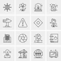 16 Business Universal Icons Vector Creative Icon Illustration to use in web and Mobile Related project