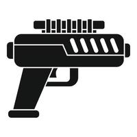 icono de pistola bláster, estilo simple vector