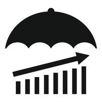 Umbrella crisis icon, simple style vector