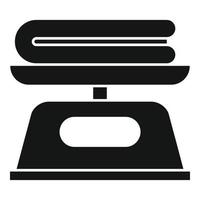 Dry cleaning scales icon, simple style vector