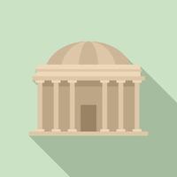 icono del palacio de justicia, estilo plano vector