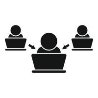 Outsource group icon, simple style vector