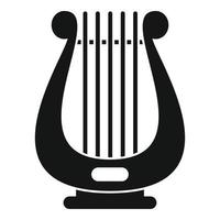 Harp icon simple vector. Irish lyre vector