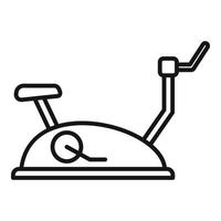 icono de bicicleta de ejercicio, estilo de contorno vector