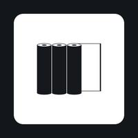 Rolls of paper icon, simple style vector