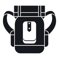 Tourist backpack icon, simple style vector