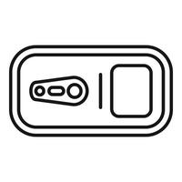 Top view tin can icon, outline style vector