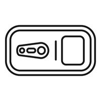 Top view tin can icon, outline style vector