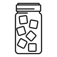 Sugar jar icon, outline style vector