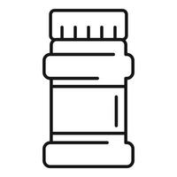 Cocoa jar icon, outline style vector