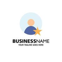 Rating User Profile Business Logo Template Flat Color vector