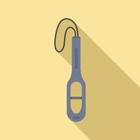 Portable metal detector icon, flat style vector