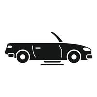 icono de coche descapotable híbrido, estilo simple vector