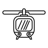 Unmanned taxi icon, outline style vector