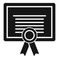 Trader diploma icon, simple style vector