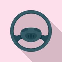 Part steering wheel icon, flat style vector