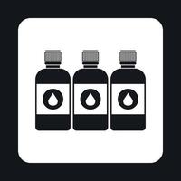 icono de botellas de tinta de impresora, estilo simple vector