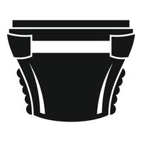 Comfortable diaper icon, simple style vector