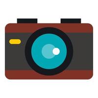 Camera icon, flat style vector